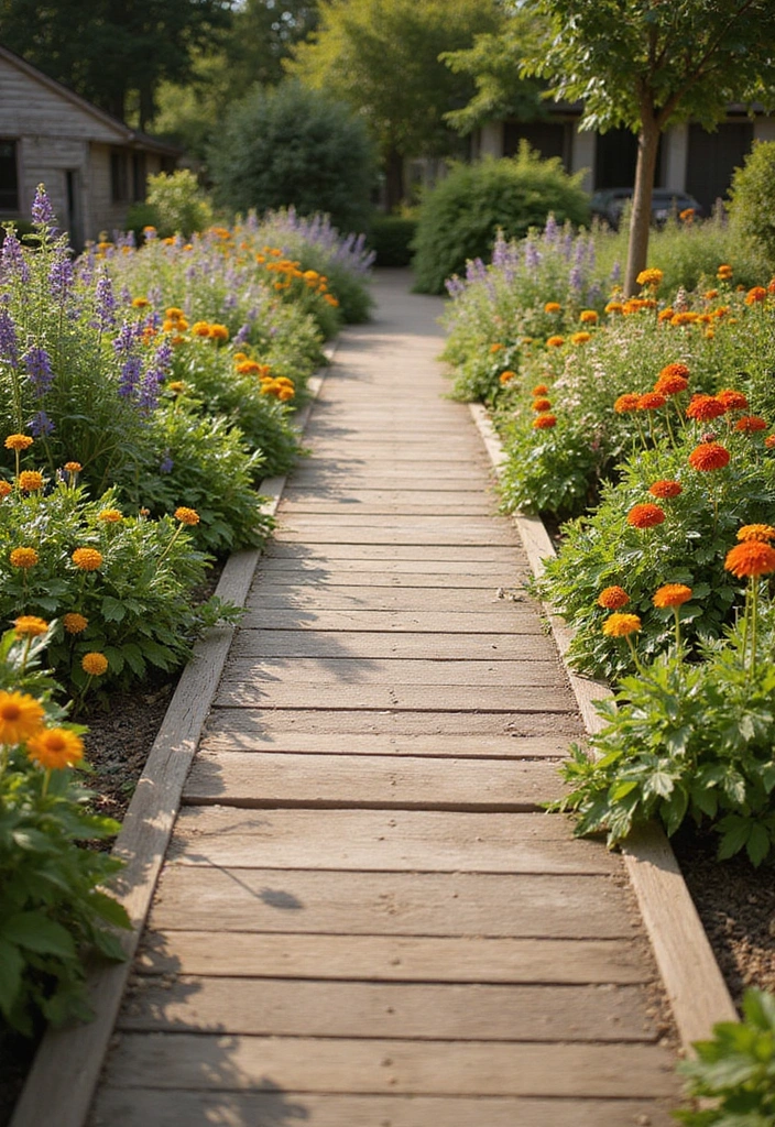 21 Budget-Friendly Paver Walkway Ideas That Look Like a Million Bucks (Wait Until You See #12!) - 19. Vintage Railway Sleepers
