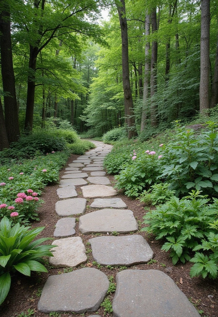 21 Budget-Friendly Paver Walkway Ideas That Look Like a Million Bucks (Wait Until You See #12!) - 4. Natural Stone Pathway