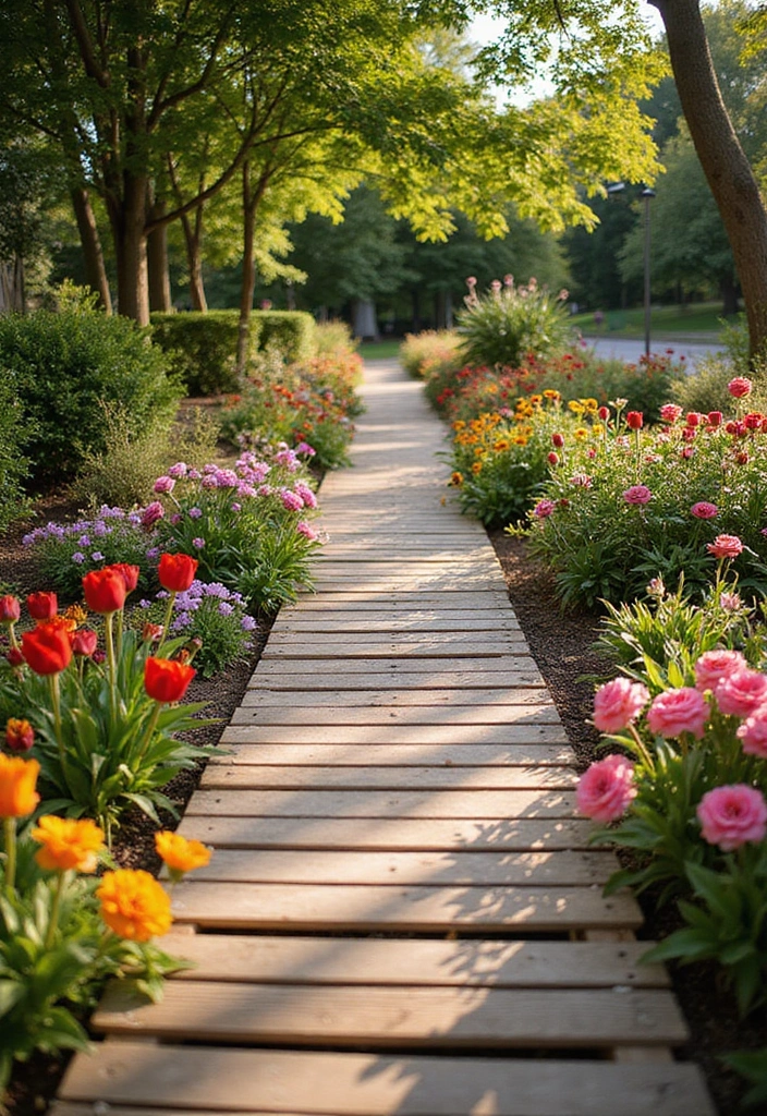 21 Budget-Friendly Paver Walkway Ideas That Look Like a Million Bucks (Wait Until You See #12!) - 7. DIY Wood Pallet Walkway