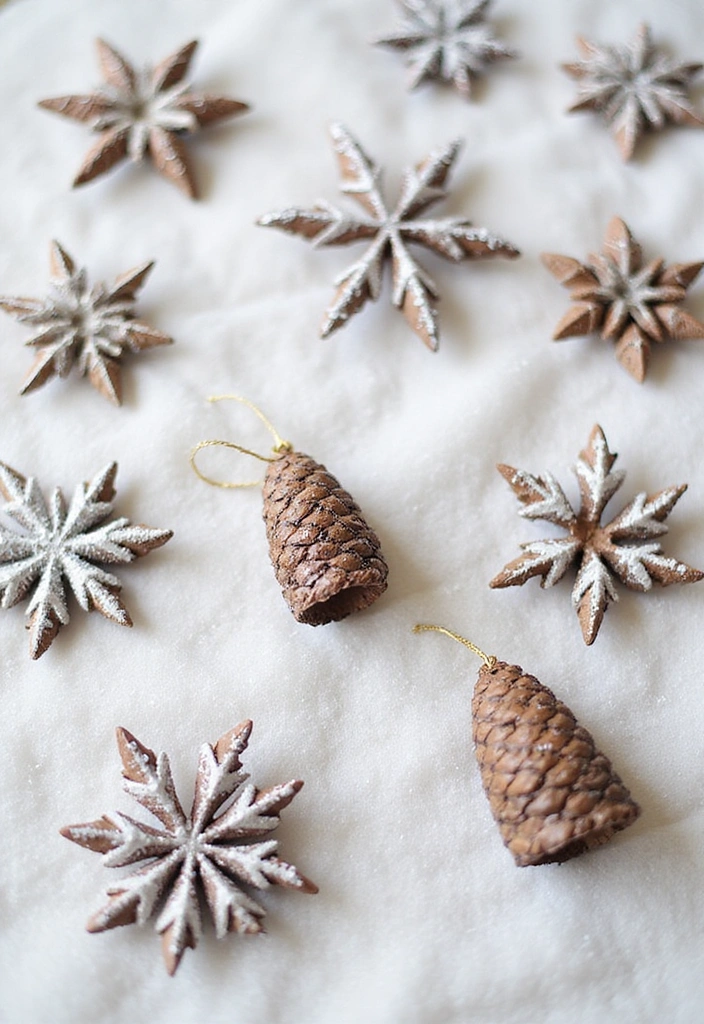25 Handmade Pine Cone Ornaments That Will Make Your Tree Shine Bright This Christmas! - 10. Pine Cone Snowflakes