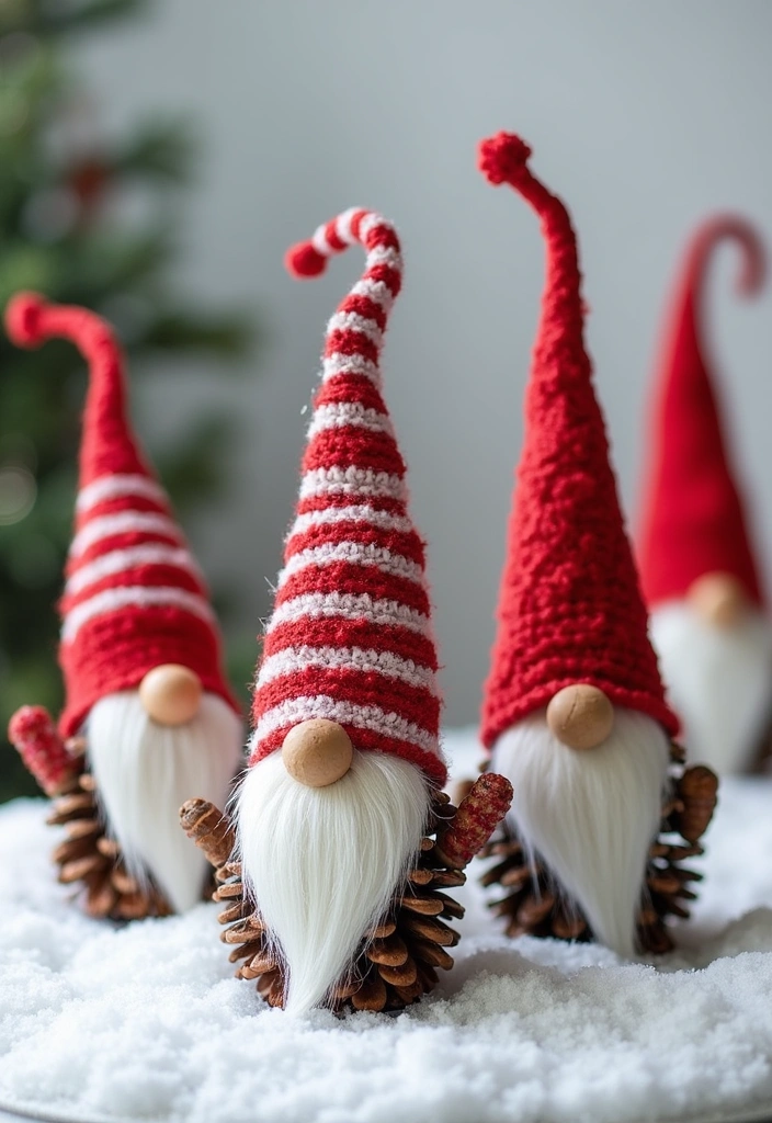 25 Handmade Pine Cone Ornaments That Will Make Your Tree Shine Bright This Christmas! - 13. Pine Cone Gnome Ornaments