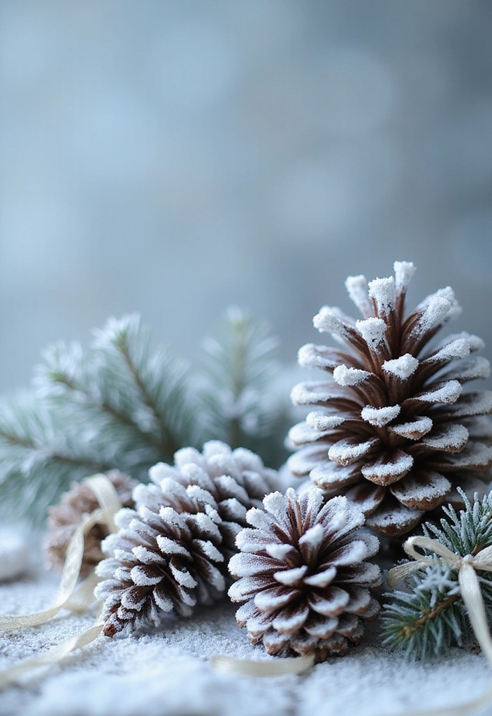 25 Handmade Pine Cone Ornaments That Will Make Your Tree Shine Bright This Christmas! - 21. Pine Cone and Snow Spray Ornaments