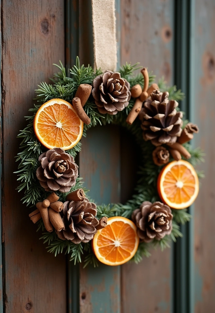 25 Handmade Pine Cone Ornaments That Will Make Your Tree Shine Bright This Christmas! - 3. Rustic Pine Cone Wreath Ornaments