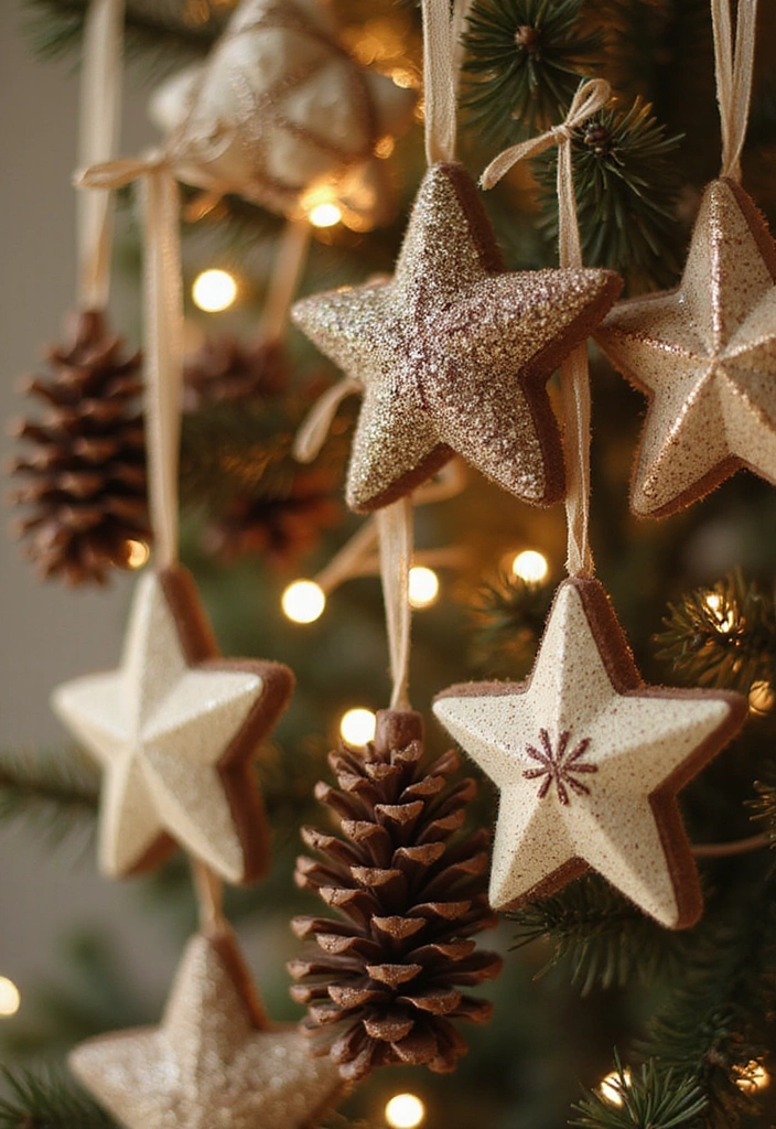 25 Handmade Pine Cone Ornaments That Will Make Your Tree Shine Bright This Christmas! - 8. Pine Cone Stars