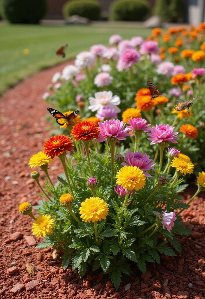30 DIY Red Mulch Ideas to Elevate Your Landscape (You Can Do #22 This Weekend!) - 1. Vibrant Flower Beds