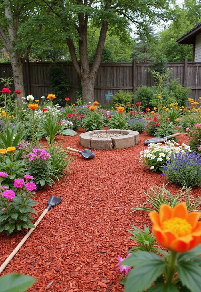 30 DIY Red Mulch Ideas to Elevate Your Landscape (You Can Do #22 This Weekend!) - 10. Playful Kids’ Garden