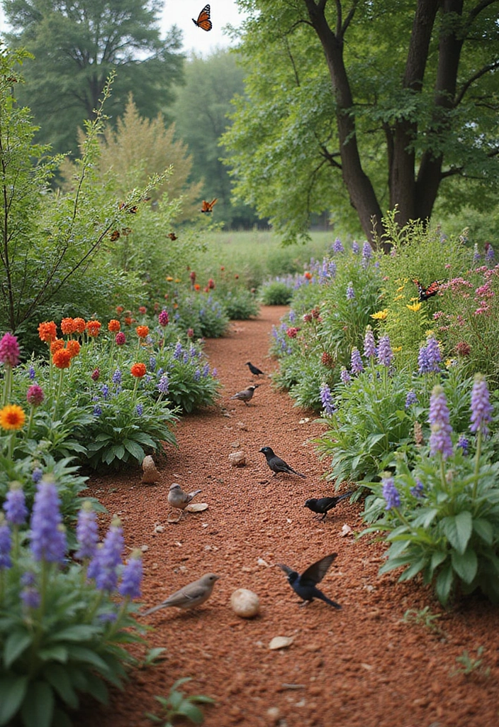 30 DIY Red Mulch Ideas to Elevate Your Landscape (You Can Do #22 This Weekend!) - 14. Mulch for Wildlife Gardens