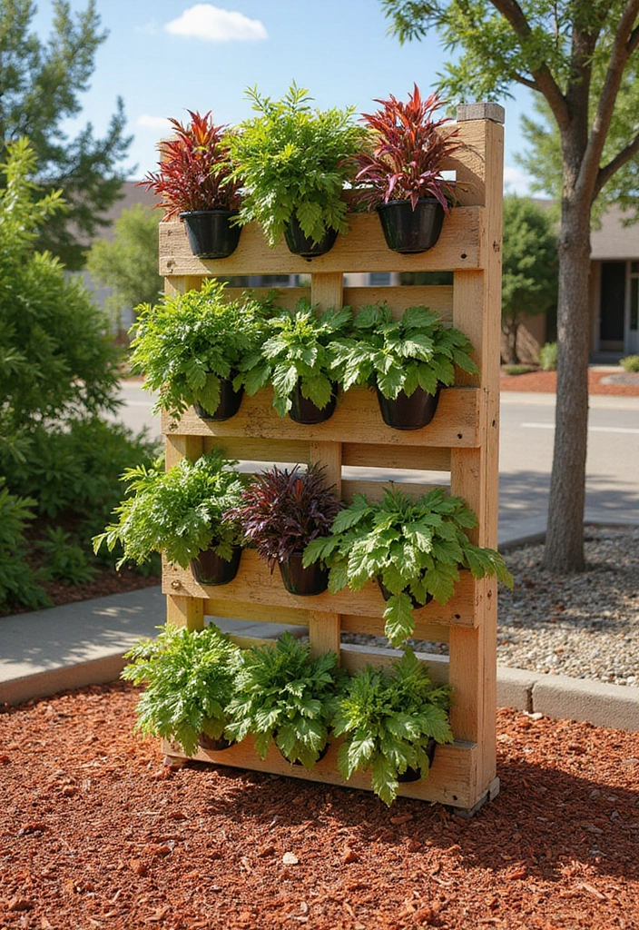 30 DIY Red Mulch Ideas to Elevate Your Landscape (You Can Do #22 This Weekend!) - 15. DIY Vertical Gardens