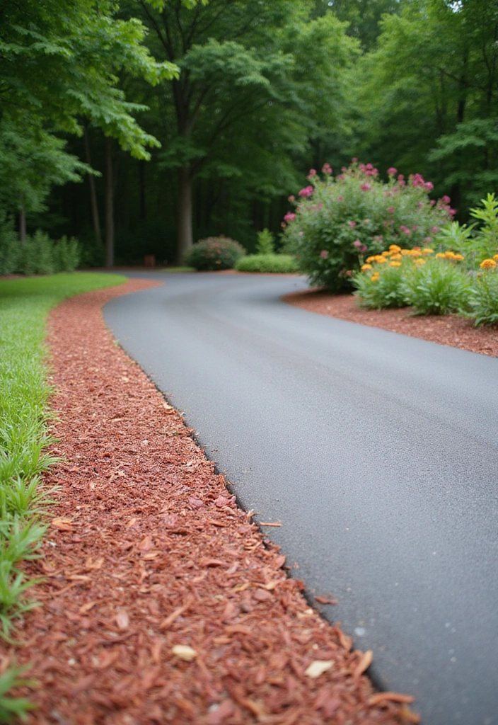 30 DIY Red Mulch Ideas to Elevate Your Landscape (You Can Do #22 This Weekend!) - 16. Mulch for Driveways