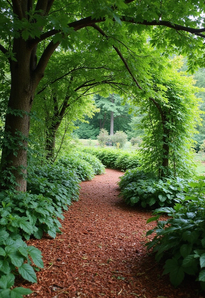 30 DIY Red Mulch Ideas to Elevate Your Landscape (You Can Do #22 This Weekend!) - 19. Mulch for Shade Areas