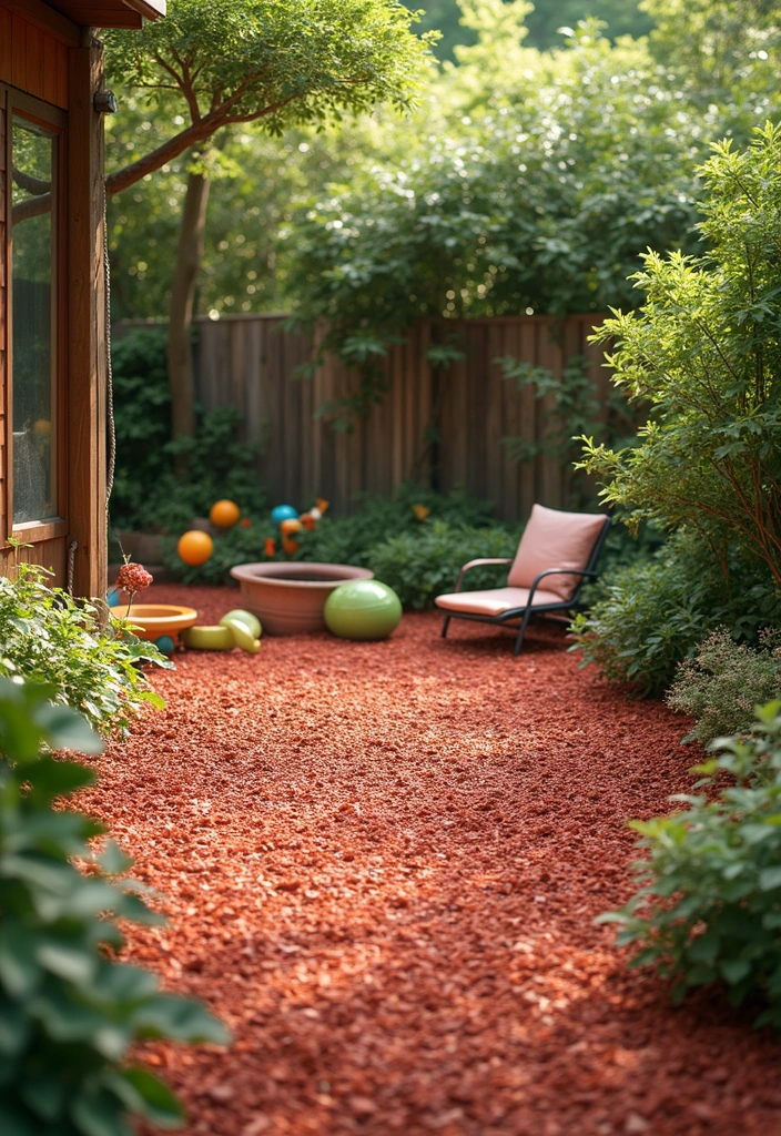 30 DIY Red Mulch Ideas to Elevate Your Landscape (You Can Do #22 This Weekend!) - 21. Mulch for Pet Areas