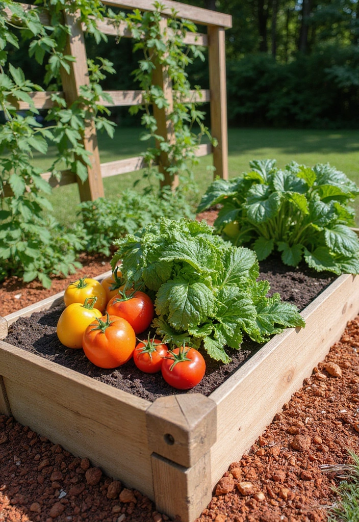 30 DIY Red Mulch Ideas to Elevate Your Landscape (You Can Do #22 This Weekend!) - 3. Raised Garden Beds