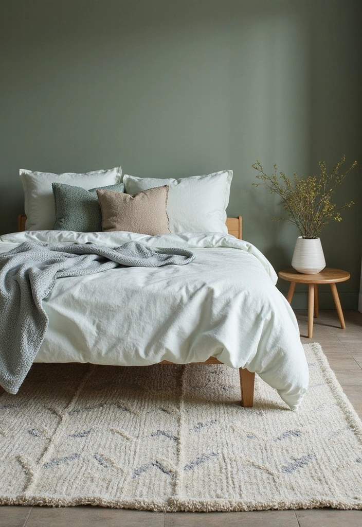 10 Cozy Textiles to Make Your Sage Green Bedroom Feel Like a Retreat! - 2. Cozy Area Rugs