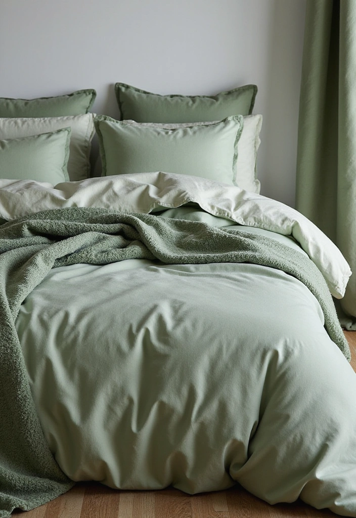 10 Cozy Textiles to Make Your Sage Green Bedroom Feel Like a Retreat! - 5. Soft Bedding Sets