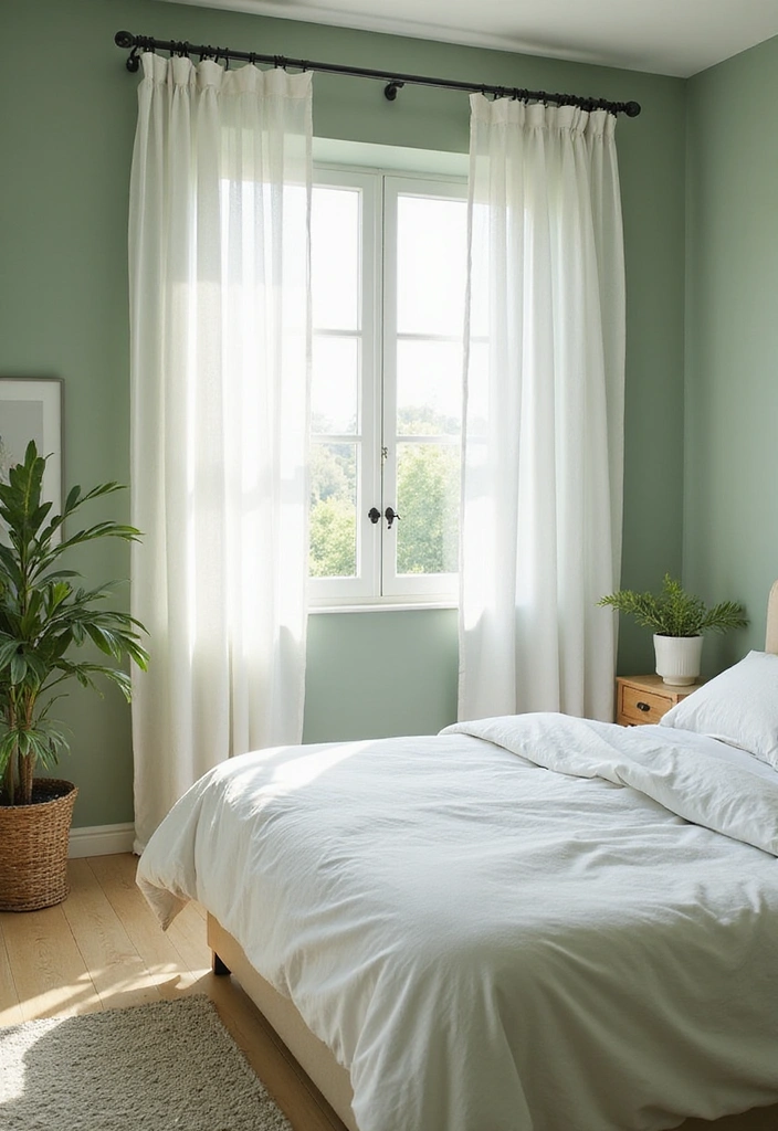 10 Gorgeous Sage Green Bedroom Paint Ideas That Will Make You Fall in Love with Your Walls! - 10. Sage Green and Natural Light