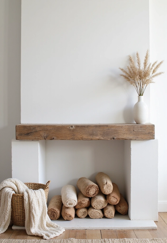 10 Minimalist Fall Fireplace Decor Ideas for a Chic Autumn Home! - 3. Natural Textures