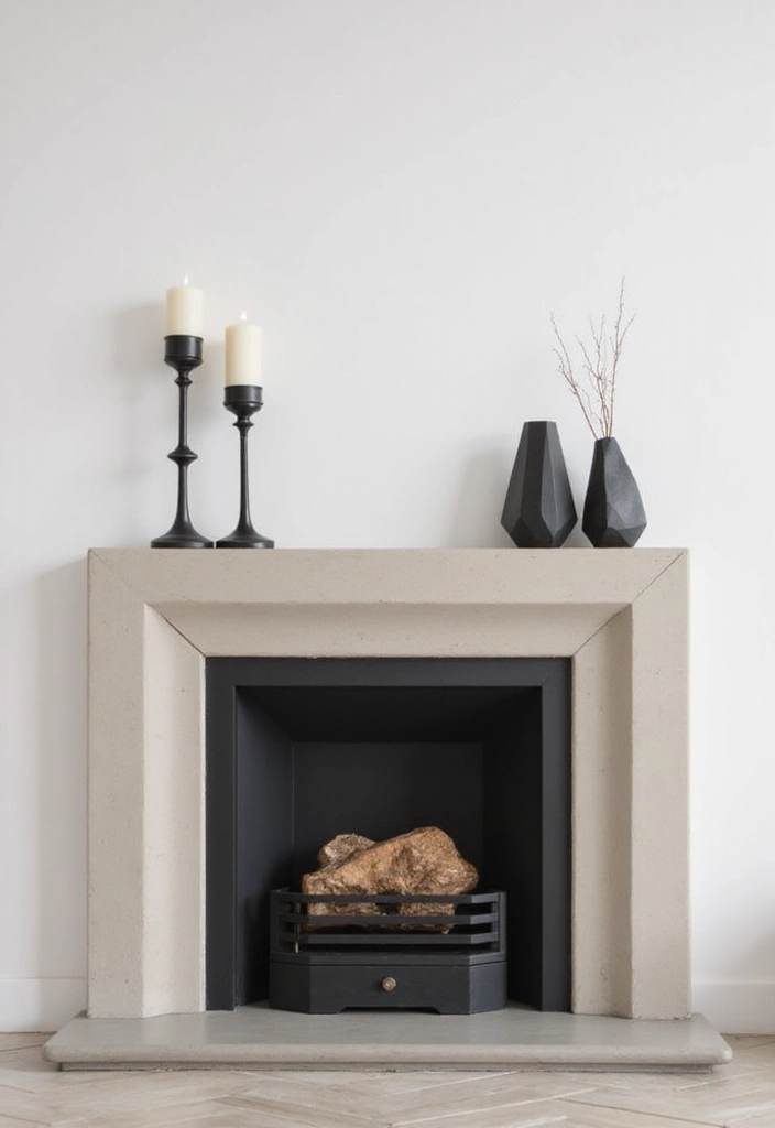 10 Minimalist Fall Fireplace Decor Ideas for a Chic Autumn Home! - 4. Geometric Shapes