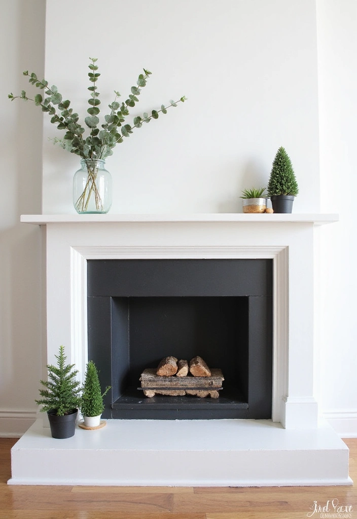 10 Minimalist Fall Fireplace Decor Ideas for a Chic Autumn Home! - 7. Seasonal Greenery