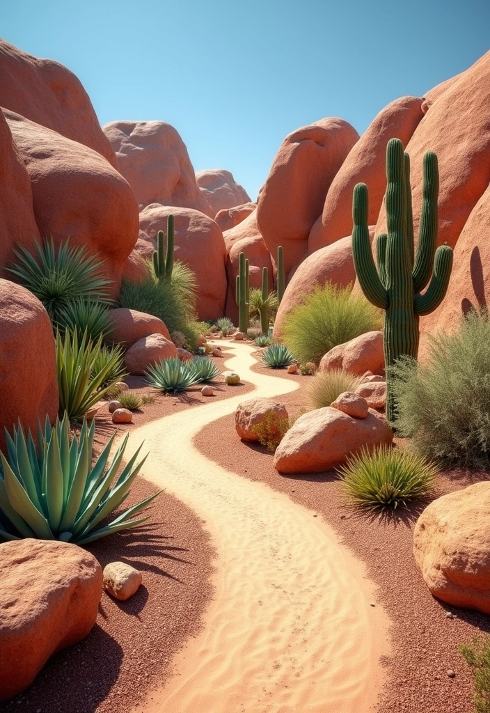 10 Modern Rock Garden Designs That Redefine Outdoor Elegance (Don't Miss #4!) - 2. Desert Oasis Delight