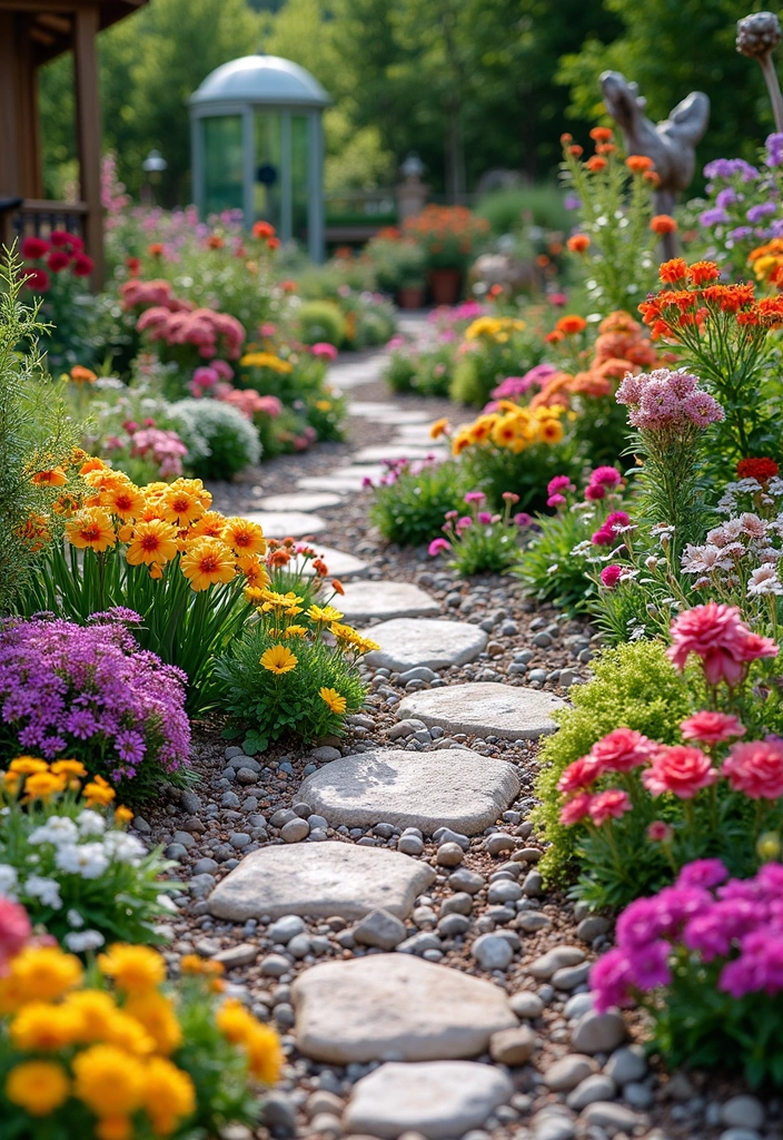 10 Modern Rock Garden Designs That Redefine Outdoor Elegance (Don't Miss #4!) - 5. Colorful Perennial Bliss