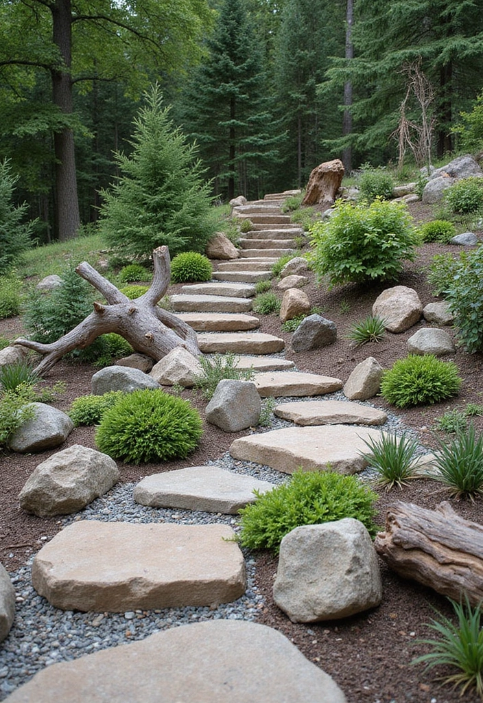 10 Modern Rock Garden Designs That Redefine Outdoor Elegance (Don't Miss #4!) - 6. Rustic Naturalism