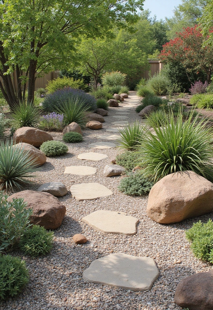 10 Modern Rock Garden Designs That Redefine Outdoor Elegance (Don't Miss #4!) - 9. Water-Wise Wonders