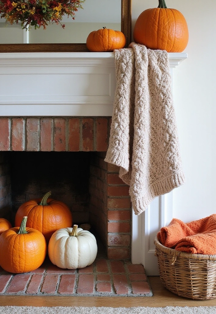 10 Quick and Easy Fall Fireplace Decor Ideas You Can Try This Weekend! - 1. Cozy Up with Soft Textiles