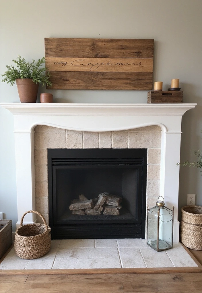 10 Quick and Easy Fall Fireplace Decor Ideas You Can Try This Weekend! - 4. Warm Up with Wood Accents