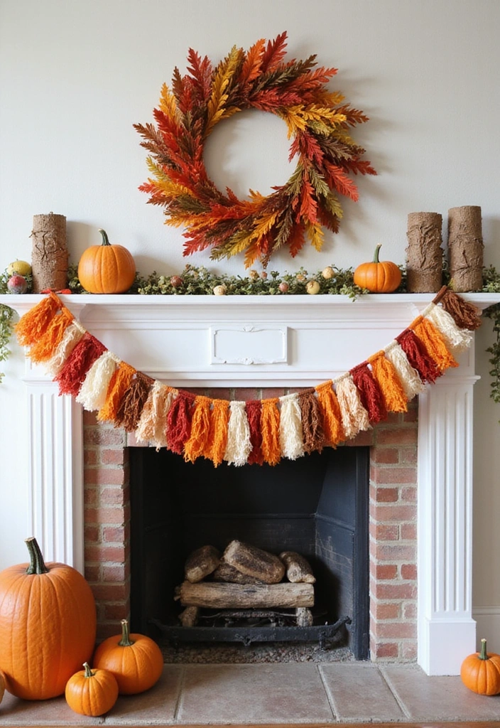 10 Quick and Easy Fall Fireplace Decor Ideas You Can Try This Weekend! - 9. Seasonal Accents with Wall Decor