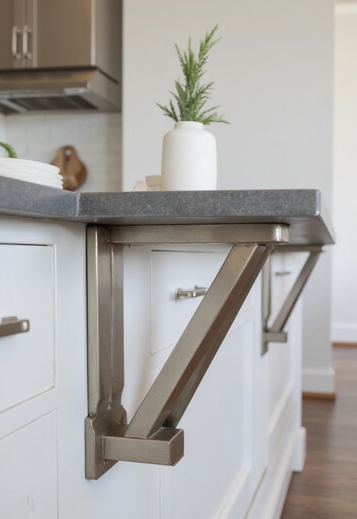 11 Kitchen Corbel Ideas That Are Both Functional and Stylish (You Won't Believe #7!) - 2. Elegant Metal Corbels