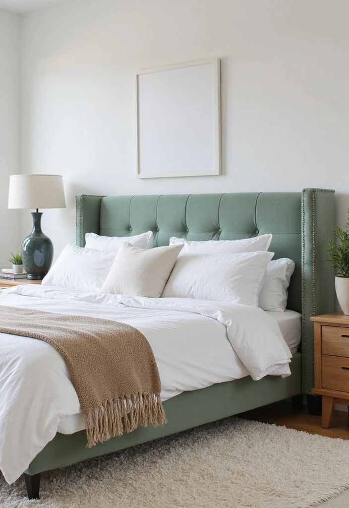 12 Affordable Sage Green Bedroom Makeovers That Will Blow Your Mind! - 2. Modern Minimalist