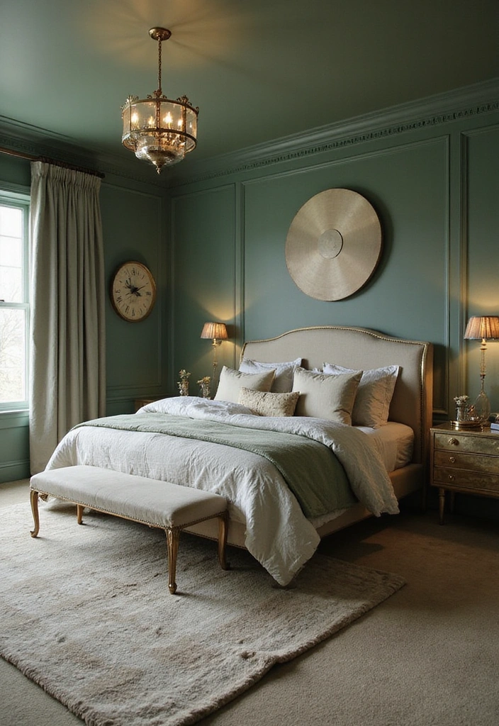 12 Affordable Sage Green Bedroom Makeovers That Will Blow Your Mind! - 4. Glamorous Touches