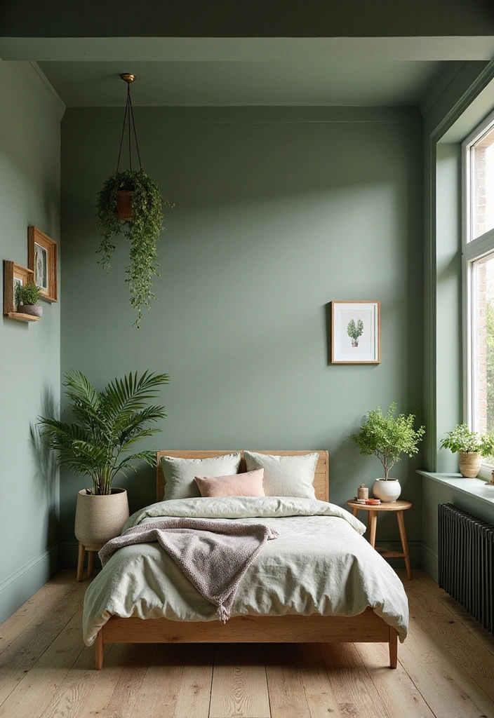 12 Affordable Sage Green Bedroom Makeovers That Will Blow Your Mind! - 6. Nature’s Retreat