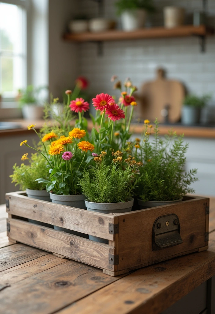 12 DIY Farmhouse Tray Ideas That Will Blow Your Mind (And They’re All Budget-Friendly!) - 1. Rustic Wooden Crate Tray