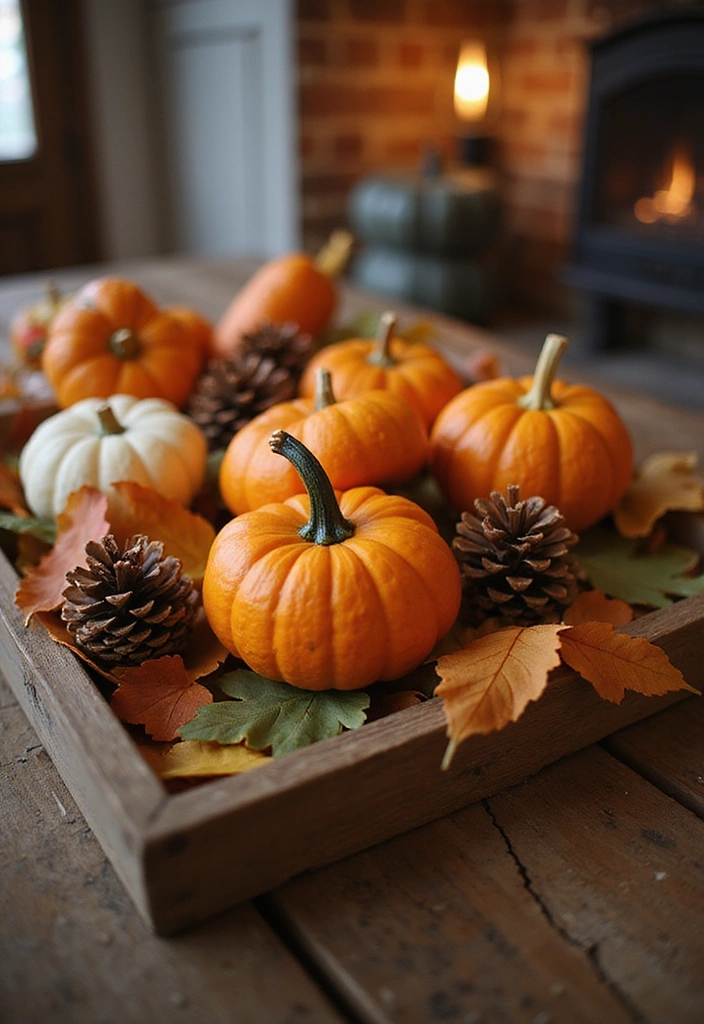12 DIY Farmhouse Tray Ideas That Will Blow Your Mind (And They’re All Budget-Friendly!) - 6. Seasonal Decor Tray