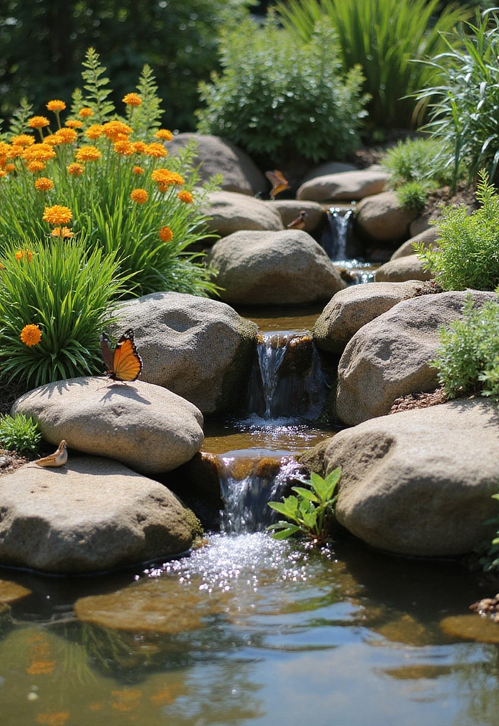 12 DIY Rock Garden Ideas That Are Surprisingly Easy to Create (And Budget-Friendly!) - 10. Rock Water Feature