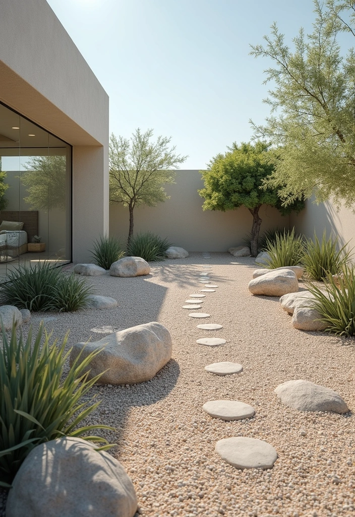 12 DIY Rock Garden Ideas That Are Surprisingly Easy to Create (And Budget-Friendly!) - 12. Minimalist Gravel Rock Garden