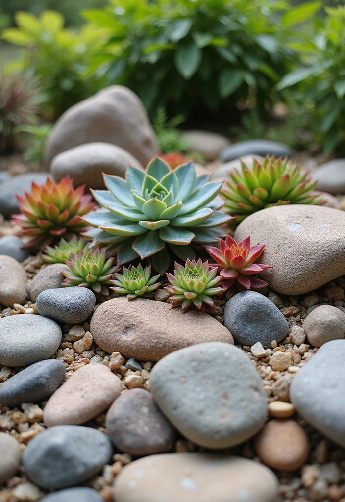 12 DIY Rock Garden Ideas That Are Surprisingly Easy to Create (And Budget-Friendly!) - 7. Rock Succulent Garden