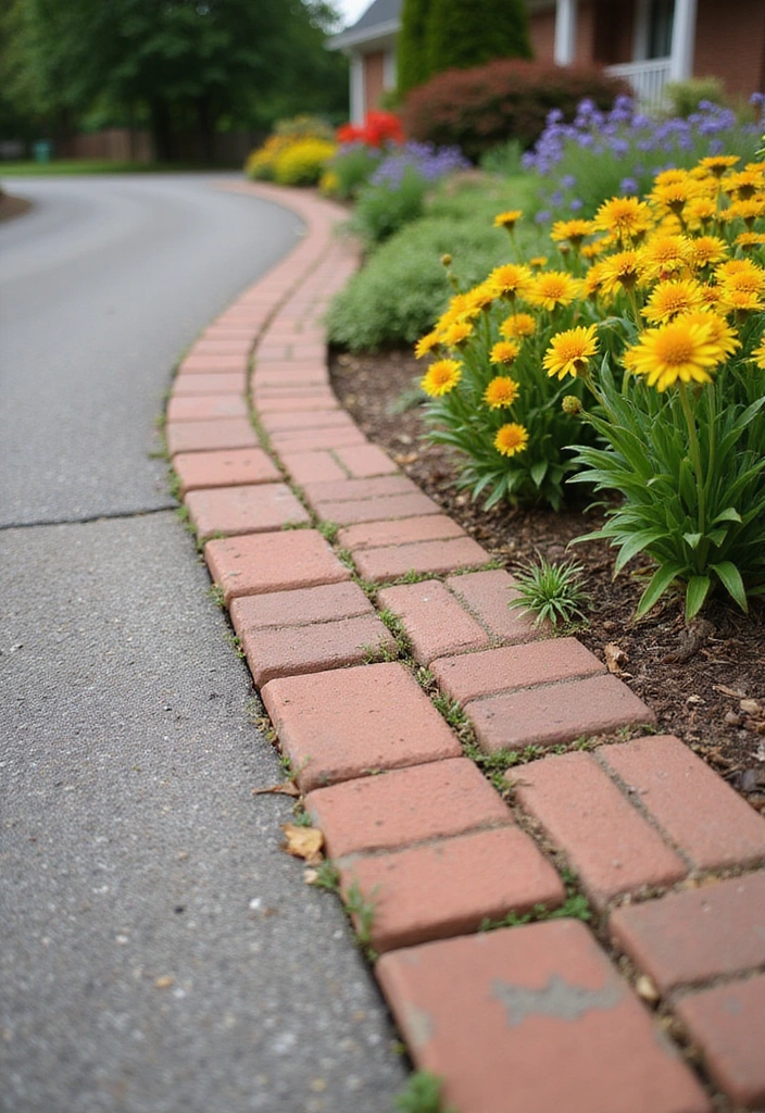12 Decorative Driveway Edging Ideas to Enhance Your Home's Exterior (Don't Miss #5!) - 1. Classic Brick Borders