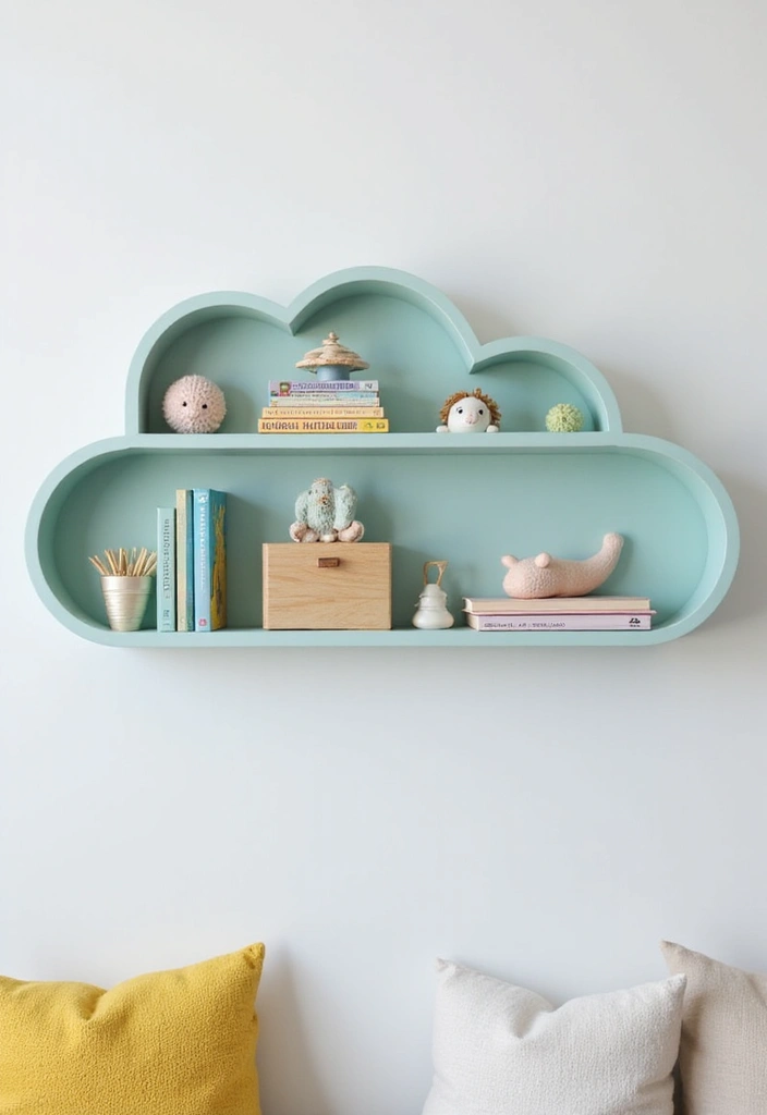 12 Playful Farmhouse Kids' Shelf Decor Ideas to Make Their Room Adorable! - 12. Whimsical Wall Shelves