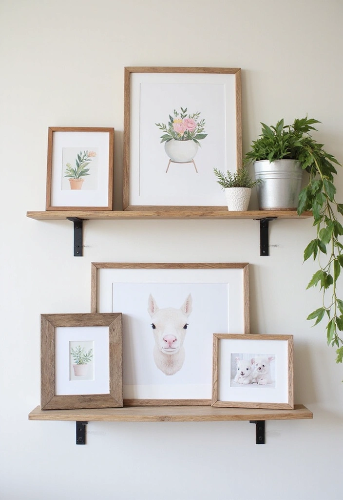 12 Playful Farmhouse Kids' Shelf Decor Ideas to Make Their Room Adorable! - 4. Charming Wall Art