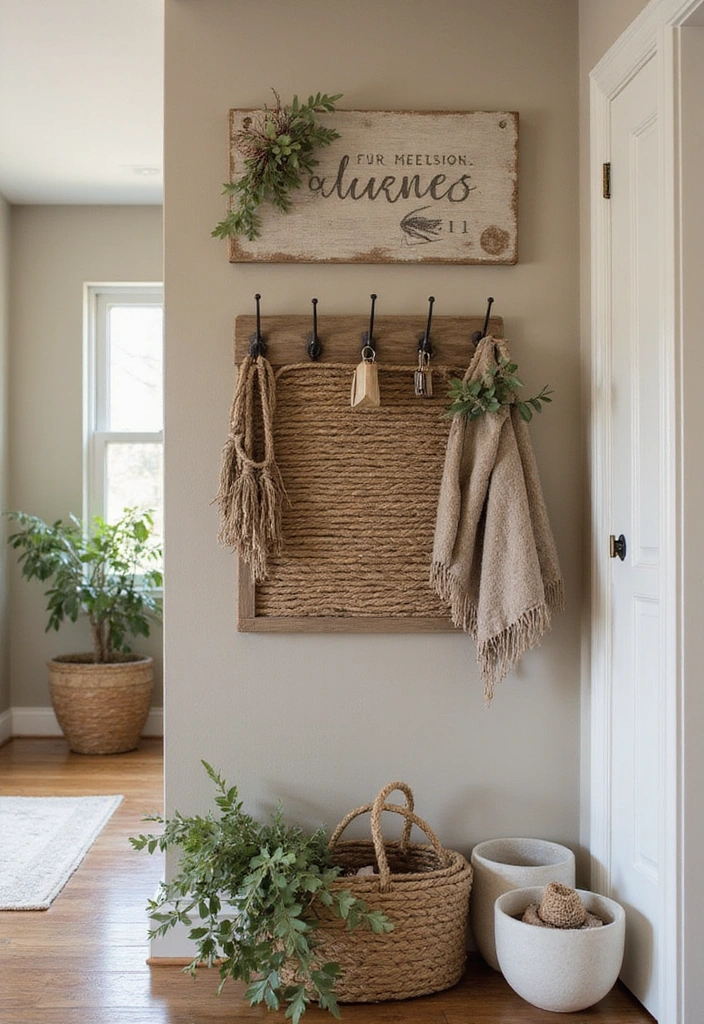 13 DIY Key Holders That Are So Easy, You'll Want to Make Them All! - 10. Twine and Wood Key Holder