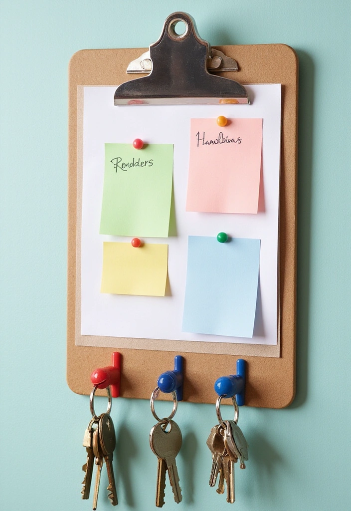 13 DIY Key Holders That Are So Easy, You'll Want to Make Them All! - 11. Clipboard Key Holder