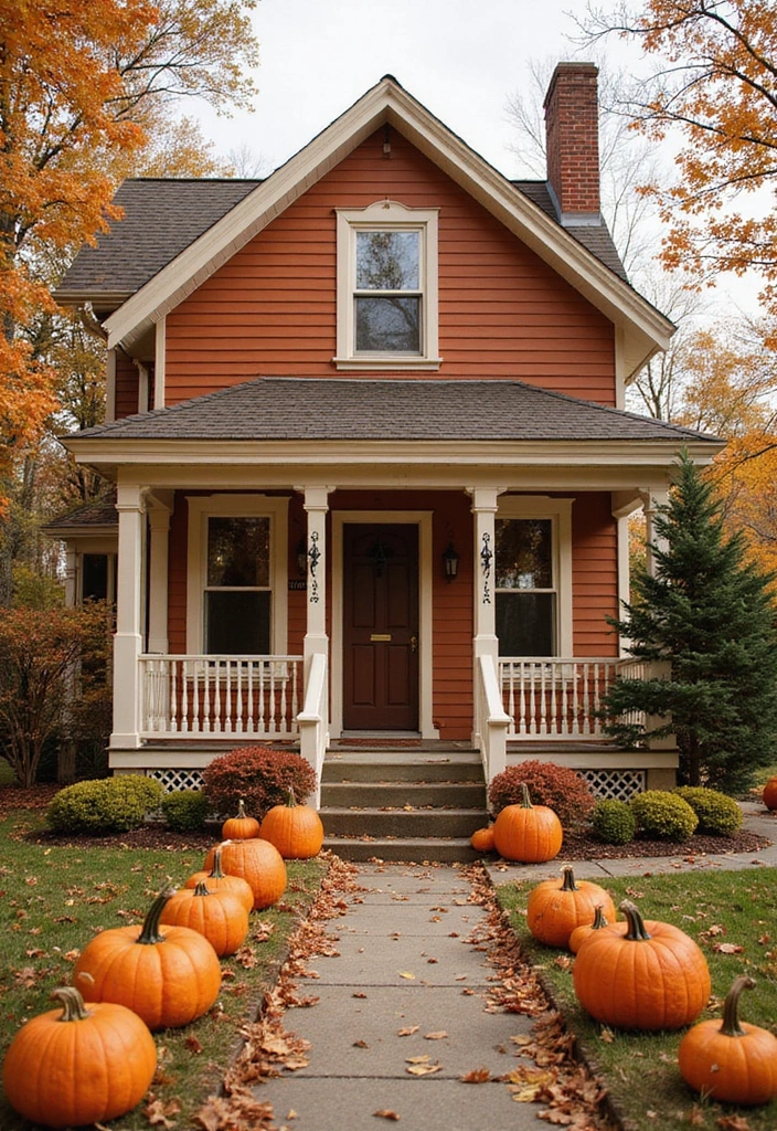 13 Fall Color Schemes for Your Home Exterior That Will Turn Heads (Check Out #3!) - 1. Warm Terracotta and Cream