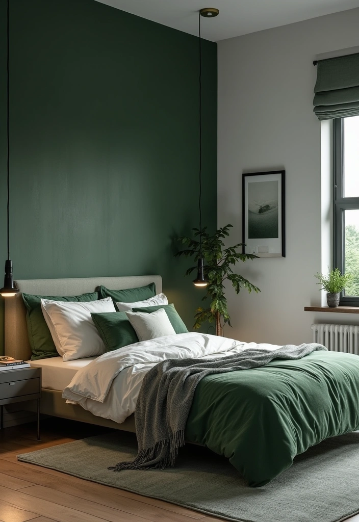 13 Trendy Sage Green Color Schemes That'll Make Your Bedroom a Style Statement! - 8. Trendy Twosome: Sage Green and Charcoal Gray