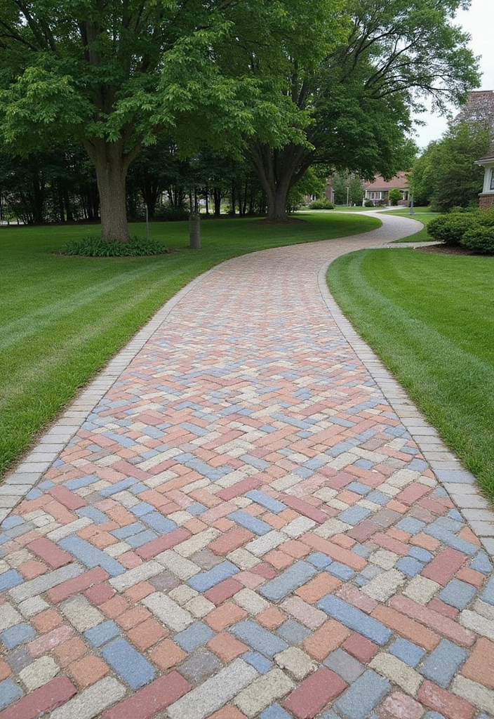 14 Colorful Driveway Edging Ideas That Will Make Your Neighbors Jealous! - 3. Colorful Brick Edging
