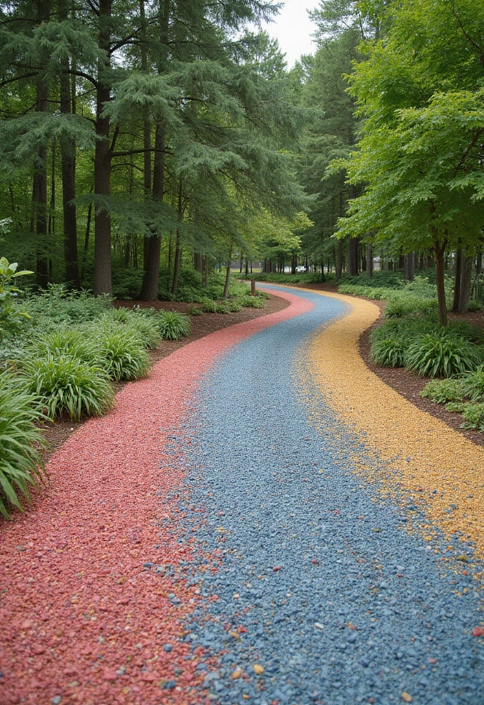 14 Colorful Driveway Edging Ideas That Will Make Your Neighbors Jealous! - 7. Colorful Gravel Borders