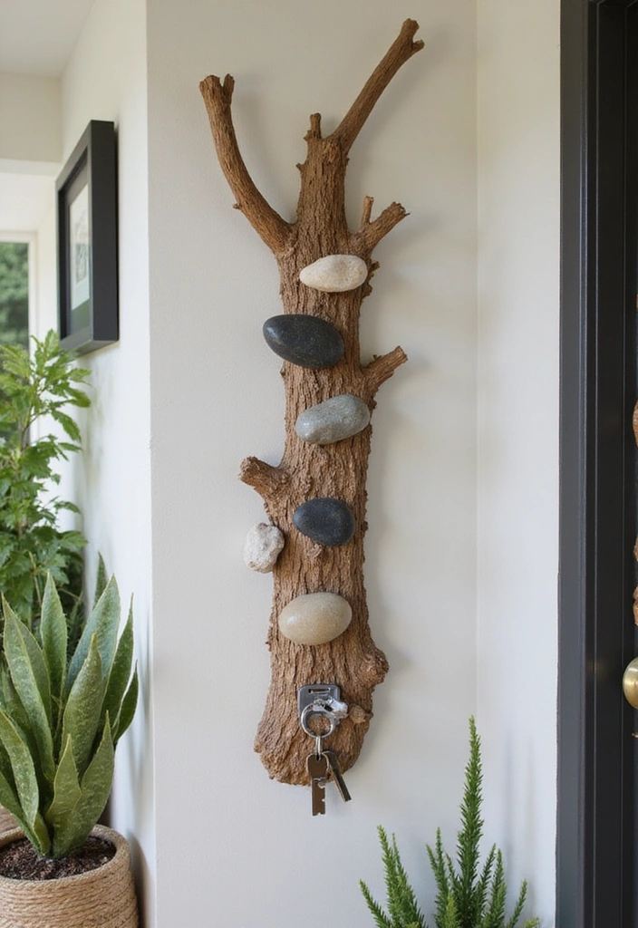 14 Entryway Key Holder Ideas That'll Make a Stunning First Impression (Don’t Miss #11!) - 13. Nature-Inspired Key Holders