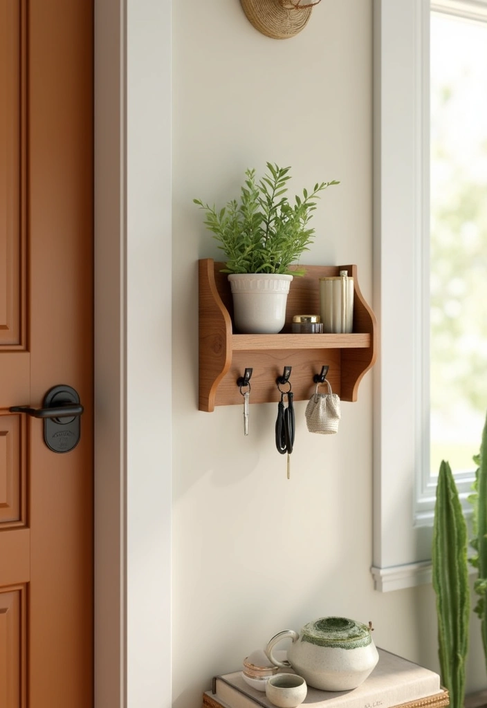 14 Entryway Key Holder Ideas That'll Make a Stunning First Impression (Don’t Miss #11!) - 7. Wall-Mounted Organizer with a Shelf