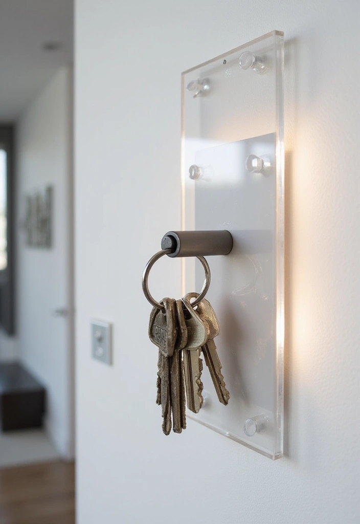14 Entryway Key Holder Ideas That'll Make a Stunning First Impression (Don’t Miss #11!) - 9. Modern Acrylic Key Holder
